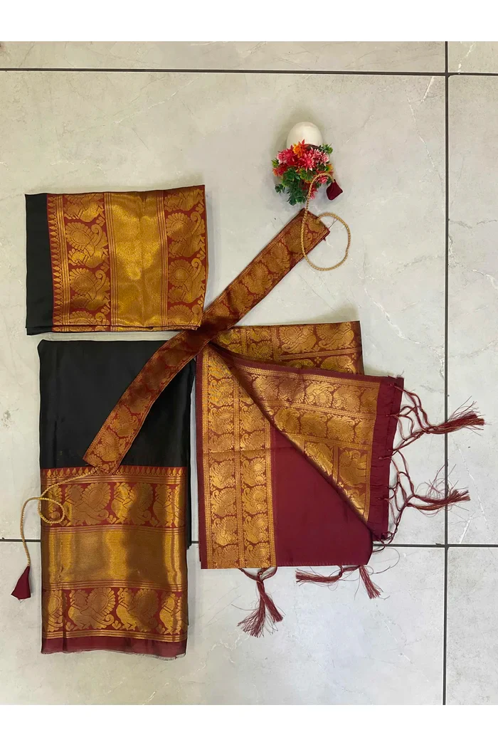 Kids Traditional South Indian Half Saree kruti - Image 10