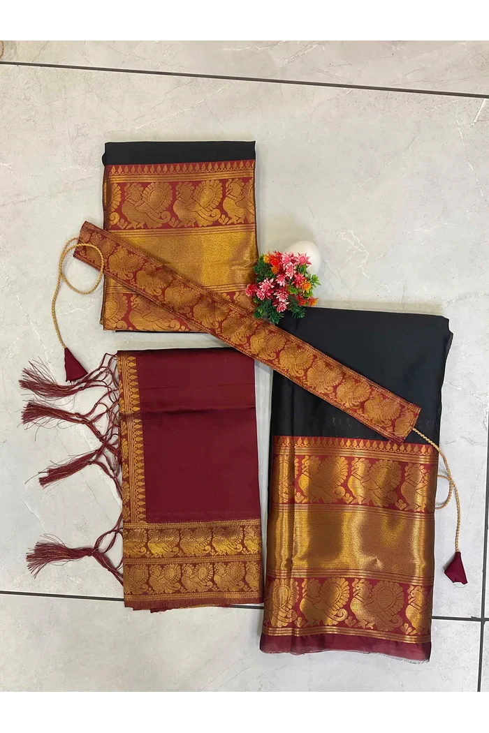 Kids Traditional South Indian Half Saree kruti - Image 12