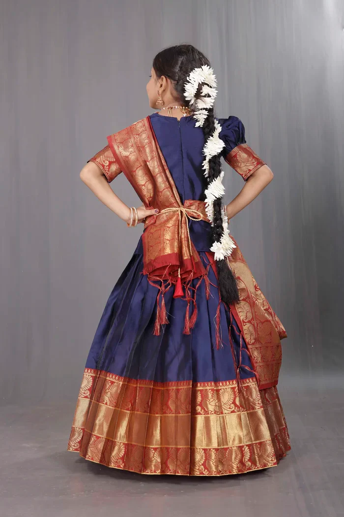 Kids Traditional South Indian Half Saree kruti - Image 14