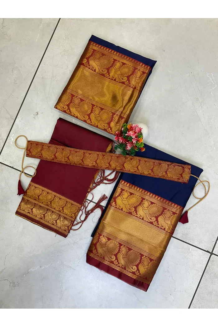 Kids Traditional South Indian Half Saree kruti - Image 18