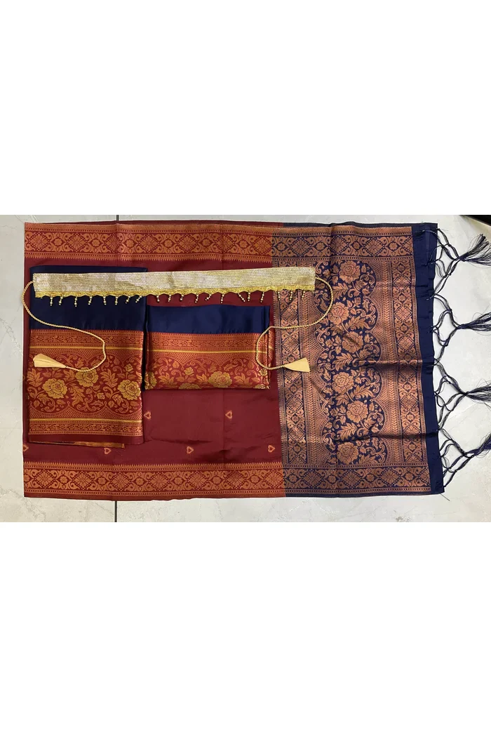 South Indian Festival Traditional Half Saree DilwalePAttuKids - Image 10