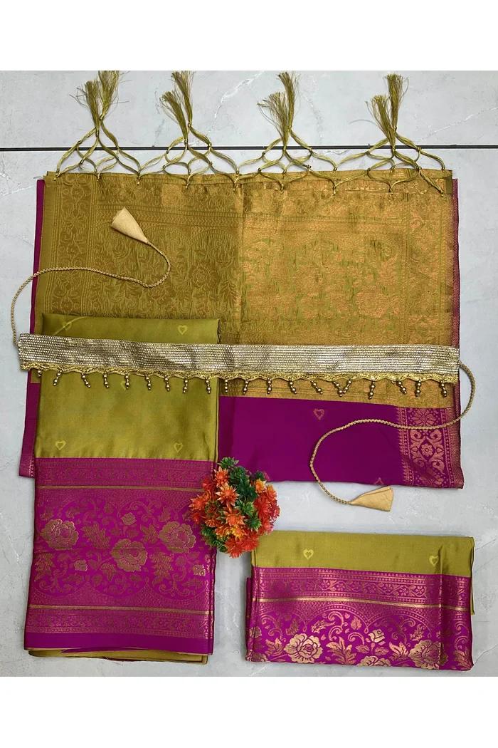 South Indian Festival Traditional Half Saree DilwalePAttuKids - Image 14