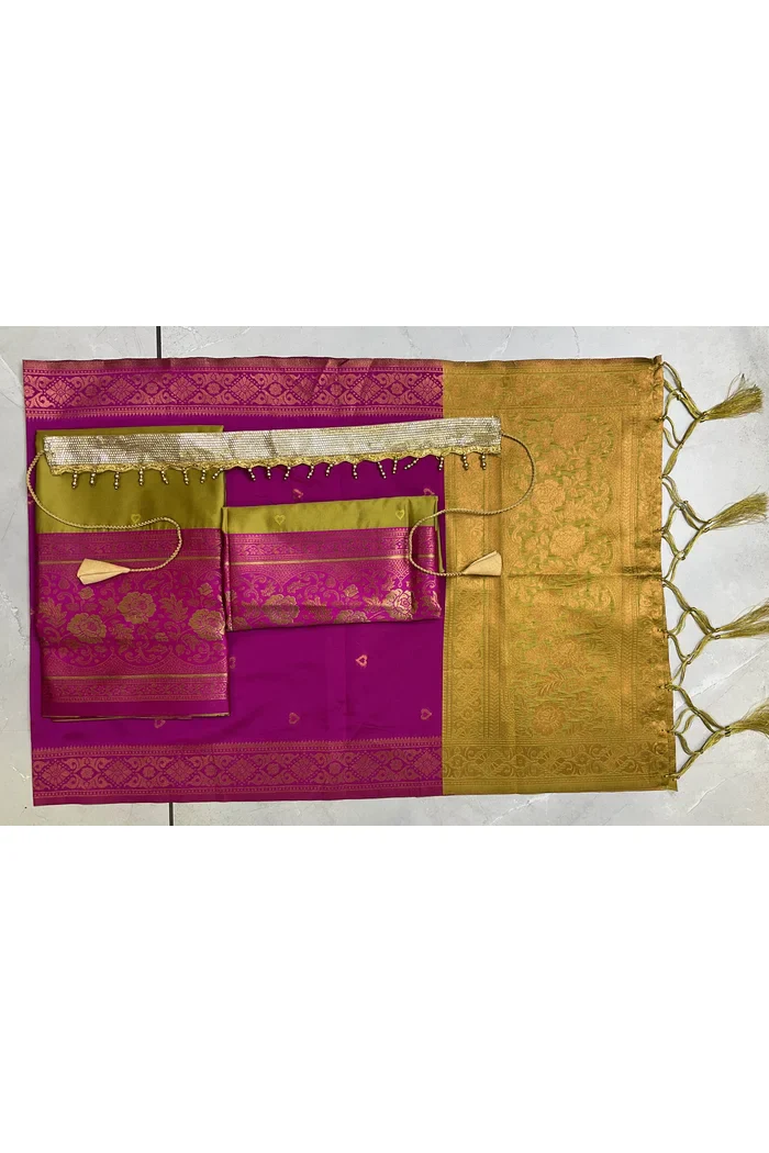 South Indian Festival Traditional Half Saree DilwalePAttuKids - Image 15