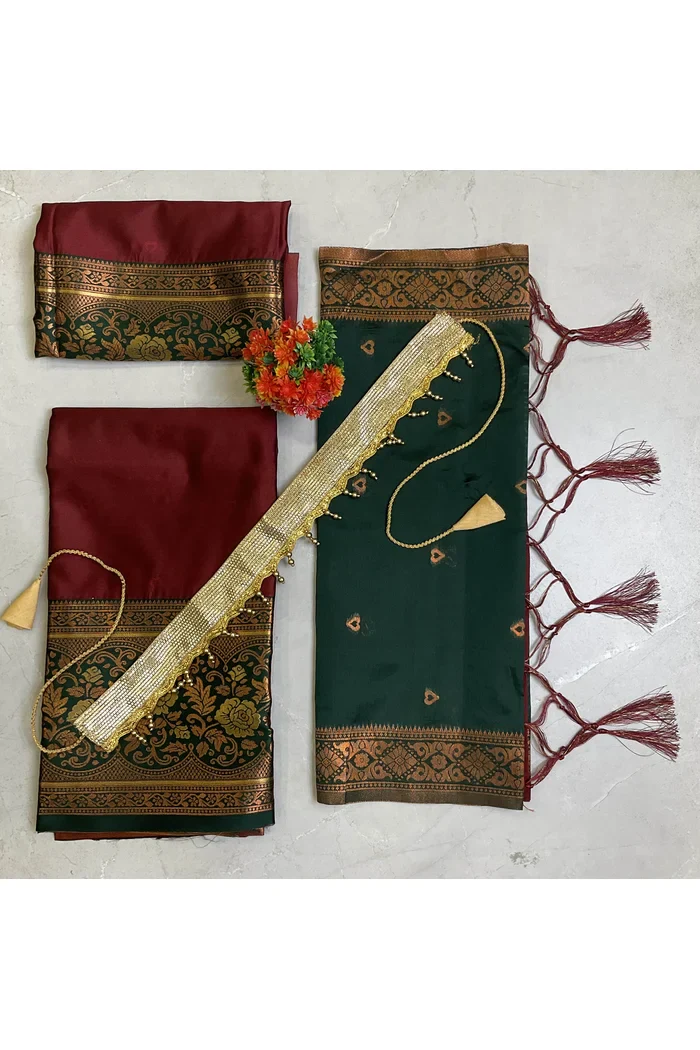 South Indian Festival Traditional Half Saree DilwalePAttuKids - Image 17
