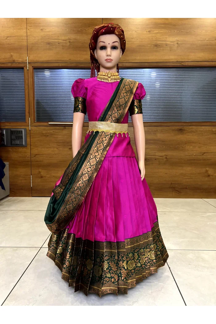South Indian Festival Traditional Half Saree DilwalePAttuKids - Image 21