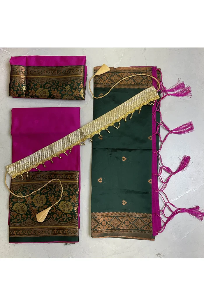 South Indian Festival Traditional Half Saree DilwalePAttuKids - Image 22
