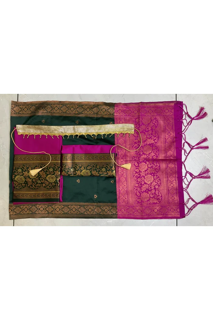 South Indian Festival Traditional Half Saree DilwalePAttuKids - Image 25