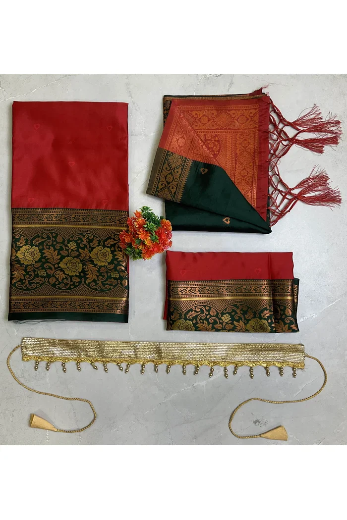 South Indian Festival Traditional Half Saree DilwalePAttuKids - Image 28