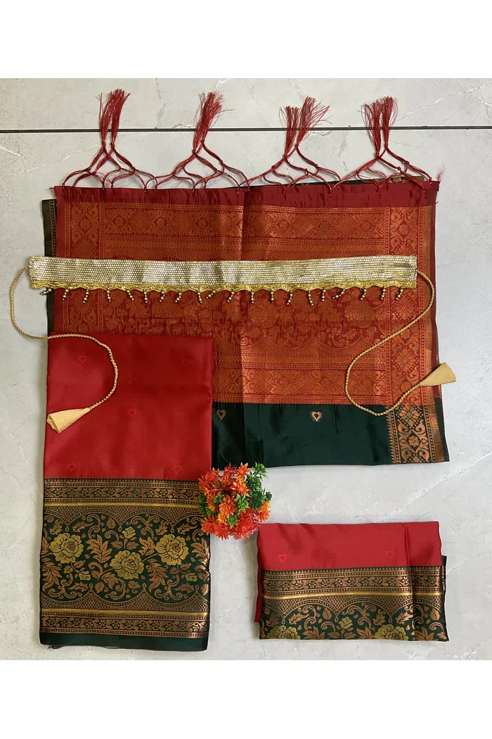 South Indian Festival Traditional Half Saree DilwalePAttuKids - Image 29