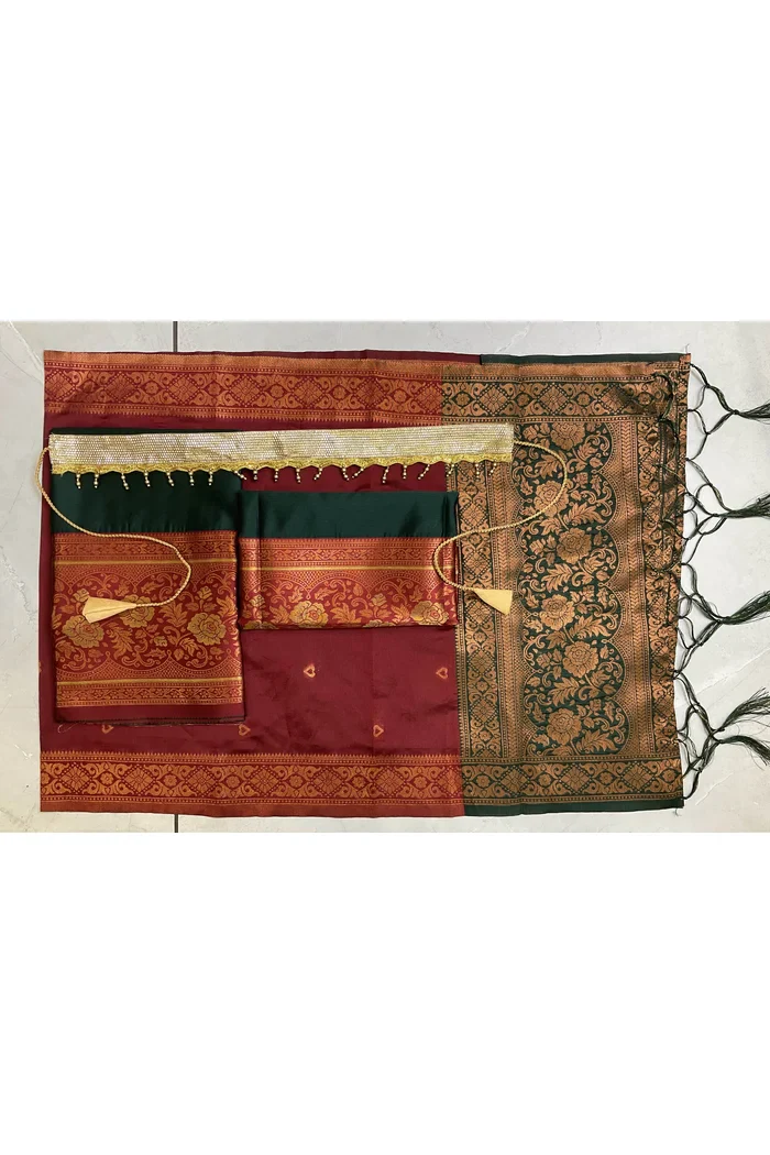 South Indian Festival Traditional Half Saree DilwalePAttuKids - Image 5