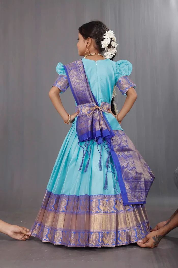 Kids Traditional South Indian Half Saree kruti - Image 20