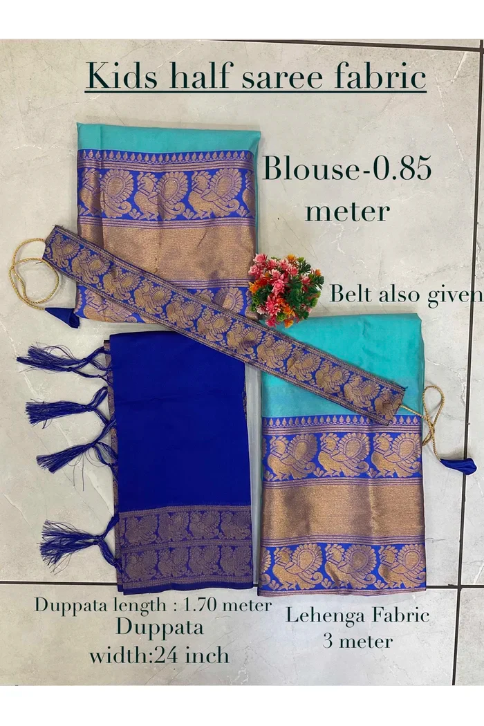 Kids Traditional South Indian Half Saree kruti - Image 21