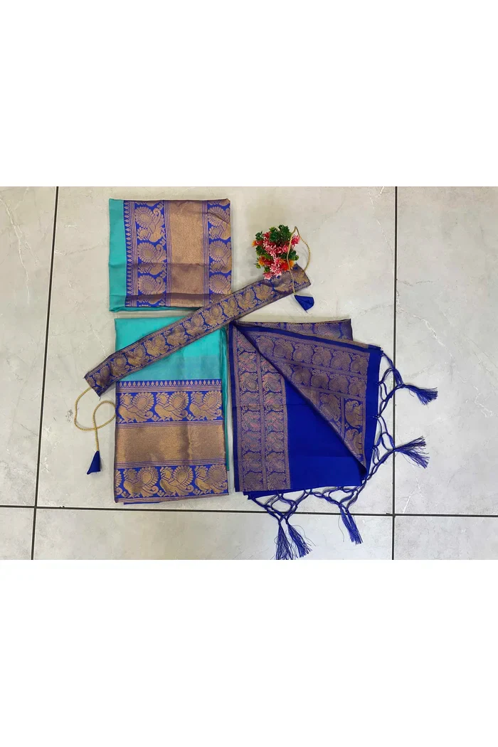Kids Traditional South Indian Half Saree kruti - Image 22