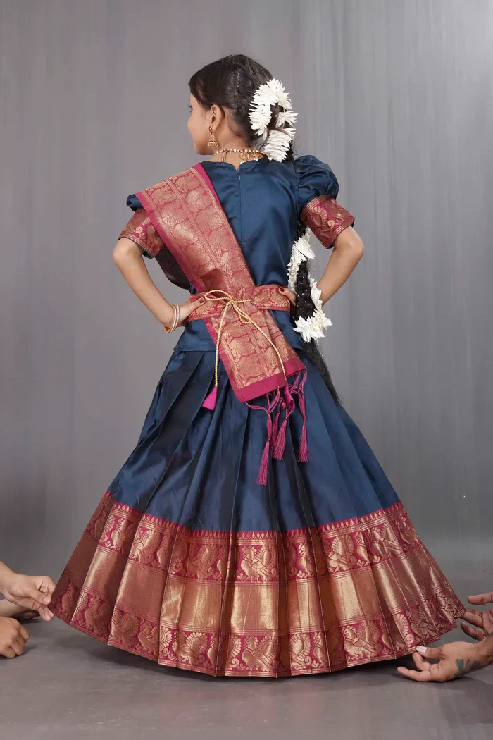 Kids Traditional South Indian Half Saree kruti - Image 26