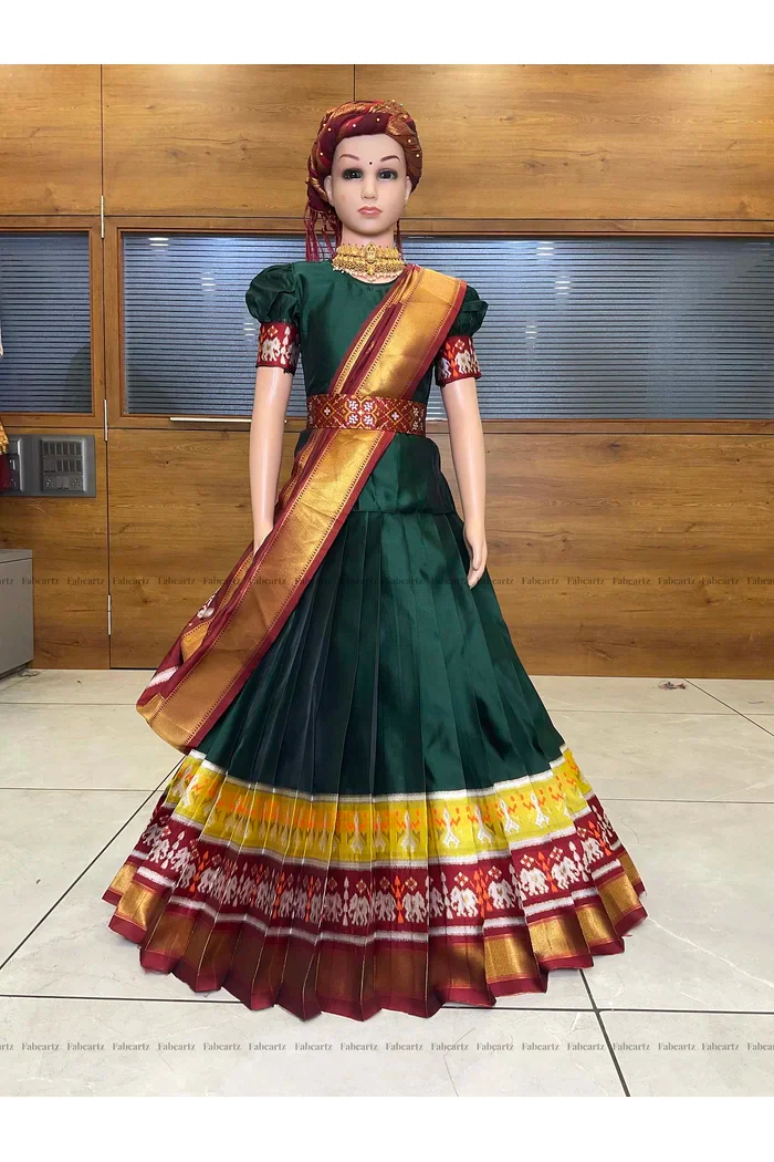 South Indian Festival Traditional Half Saree AvaniKids - Image 10