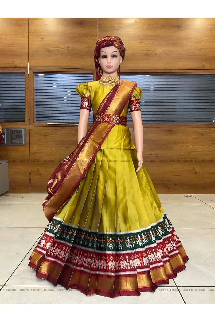 South Indian Festival Traditional Half Saree AvaniKids - Image 14