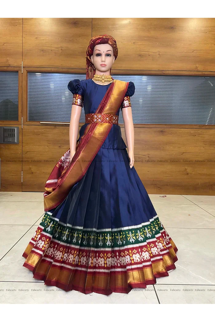 South Indian Festival Traditional Half Saree AvaniKids - Image 6