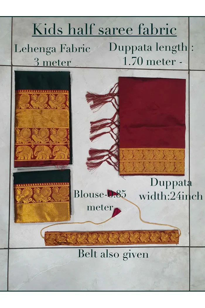 Kids Traditional South Indian Half Saree kruti - Image 3