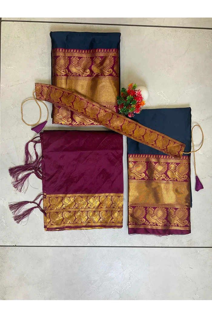 Kids Traditional South Indian Half Saree kruti - Image 30