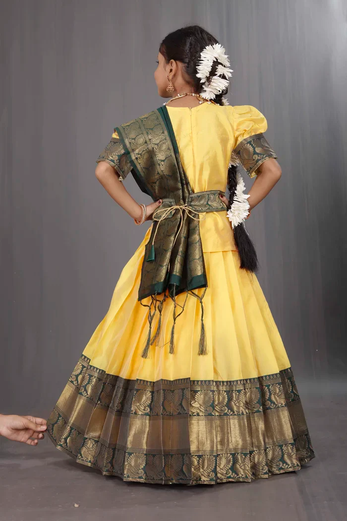 Kids Traditional South Indian Half Saree kruti - Image 38