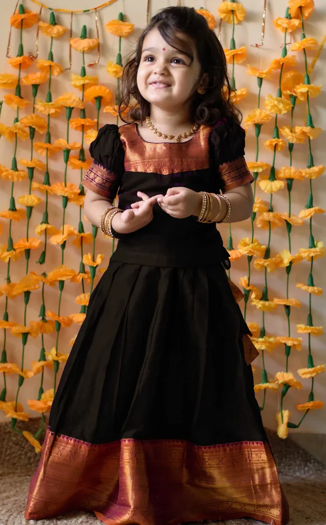 South Indian Festival Traditional Half Saree NikkiKids - Image 10