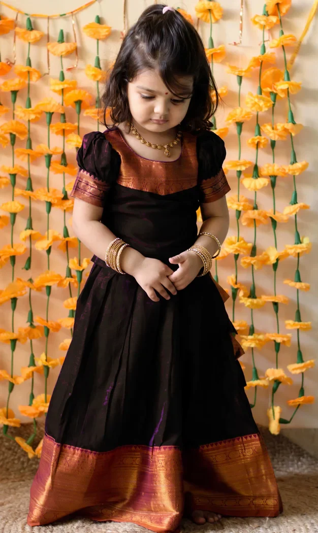 South Indian Festival Traditional Half Saree NikkiKids - Image 11