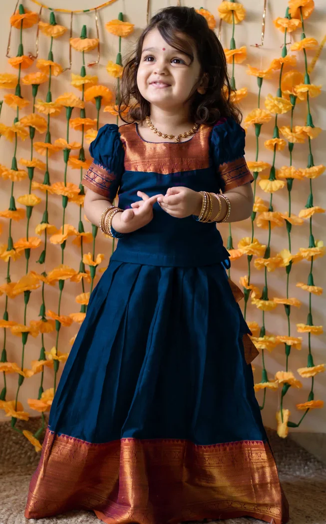 South Indian Festival Traditional Half Saree NikkiKids - Image 19