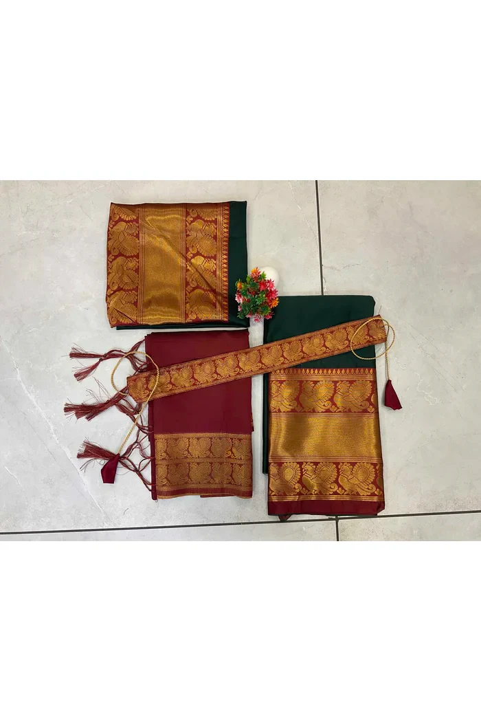 Kids Traditional South Indian Half Saree kruti - Image 4