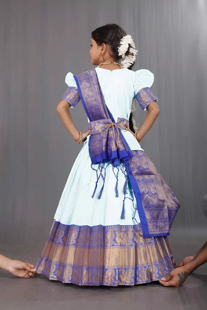 Kids Traditional South Indian Half Saree kruti - Image 44