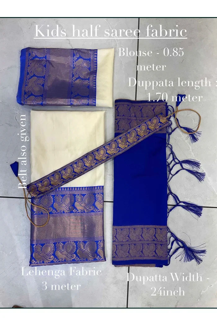 Kids Traditional South Indian Half Saree kruti - Image 45