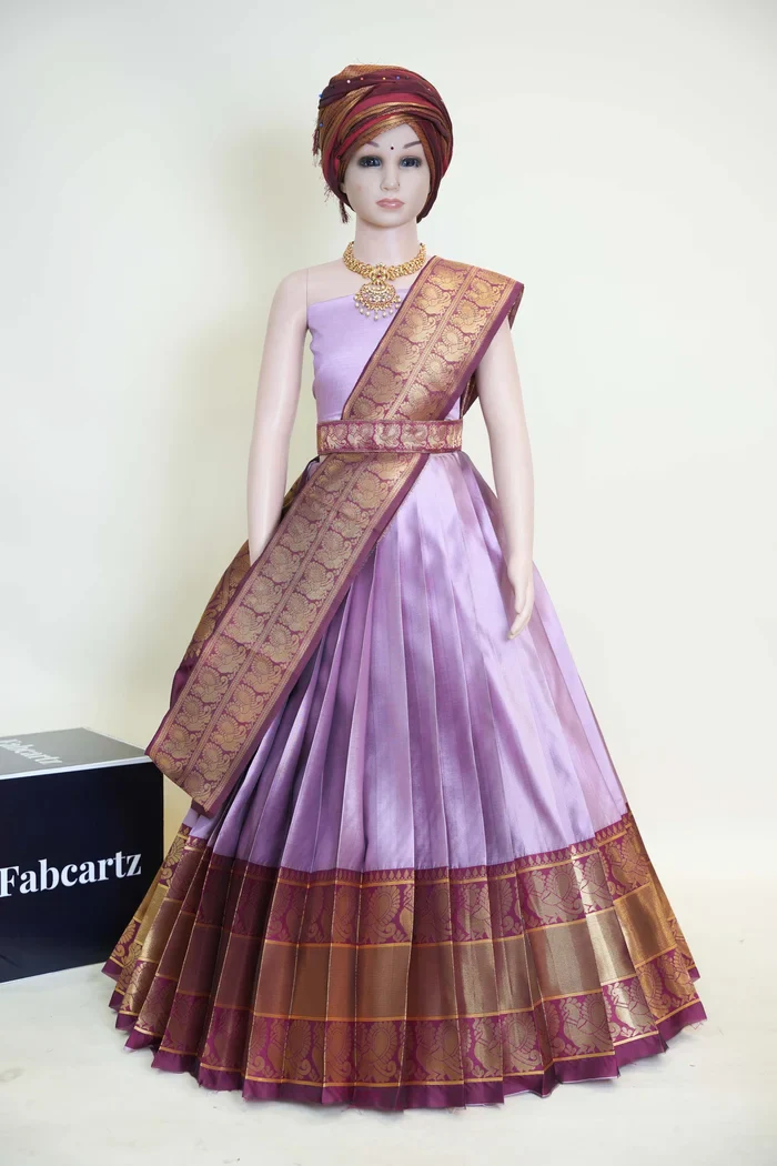 Kids Traditional South Indian Half Saree kruti - Image 49
