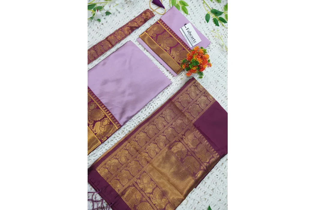 Kids Traditional South Indian Half Saree kruti - Image 51