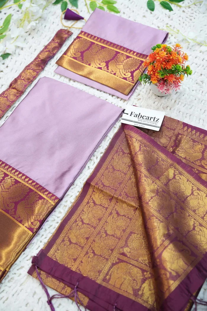Kids Traditional South Indian Half Saree kruti - Image 52