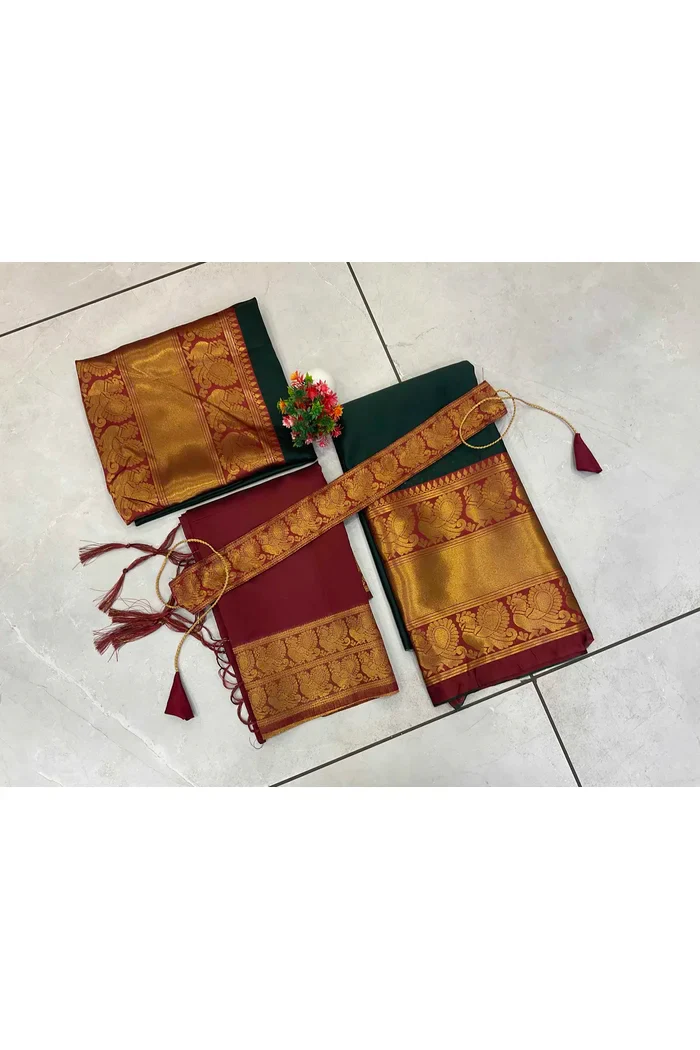 Kids Traditional South Indian Half Saree kruti - Image 6
