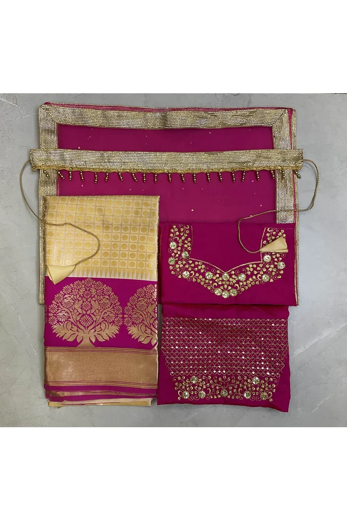South Indian Festival Traditional Half Saree KanchipuramKids - Image 15