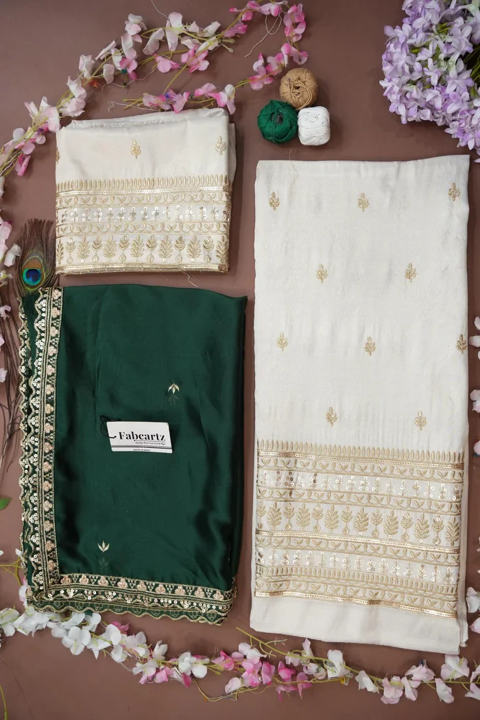 Women's Embroidered Half Saree with Blouse and Dupatta Aarohi - Image 32