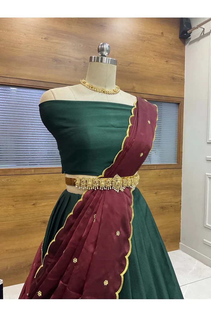 South Indian Festival Traditional Half Saree AarviBittu - Image 3