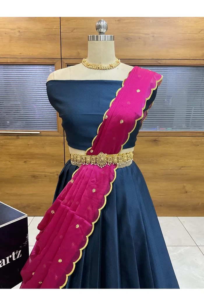 South Indian Festival Traditional Half Saree AarviBittu - Image 8