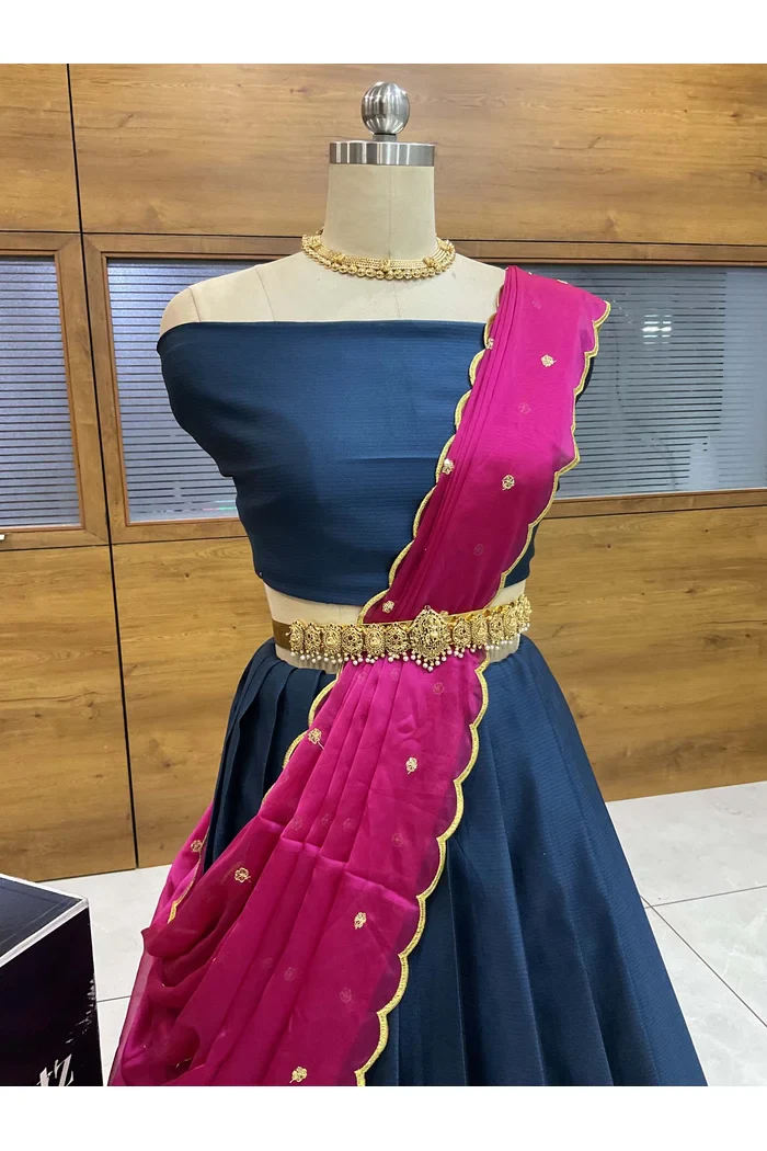 South Indian Festival Traditional Half Saree AarviBittu - Image 9