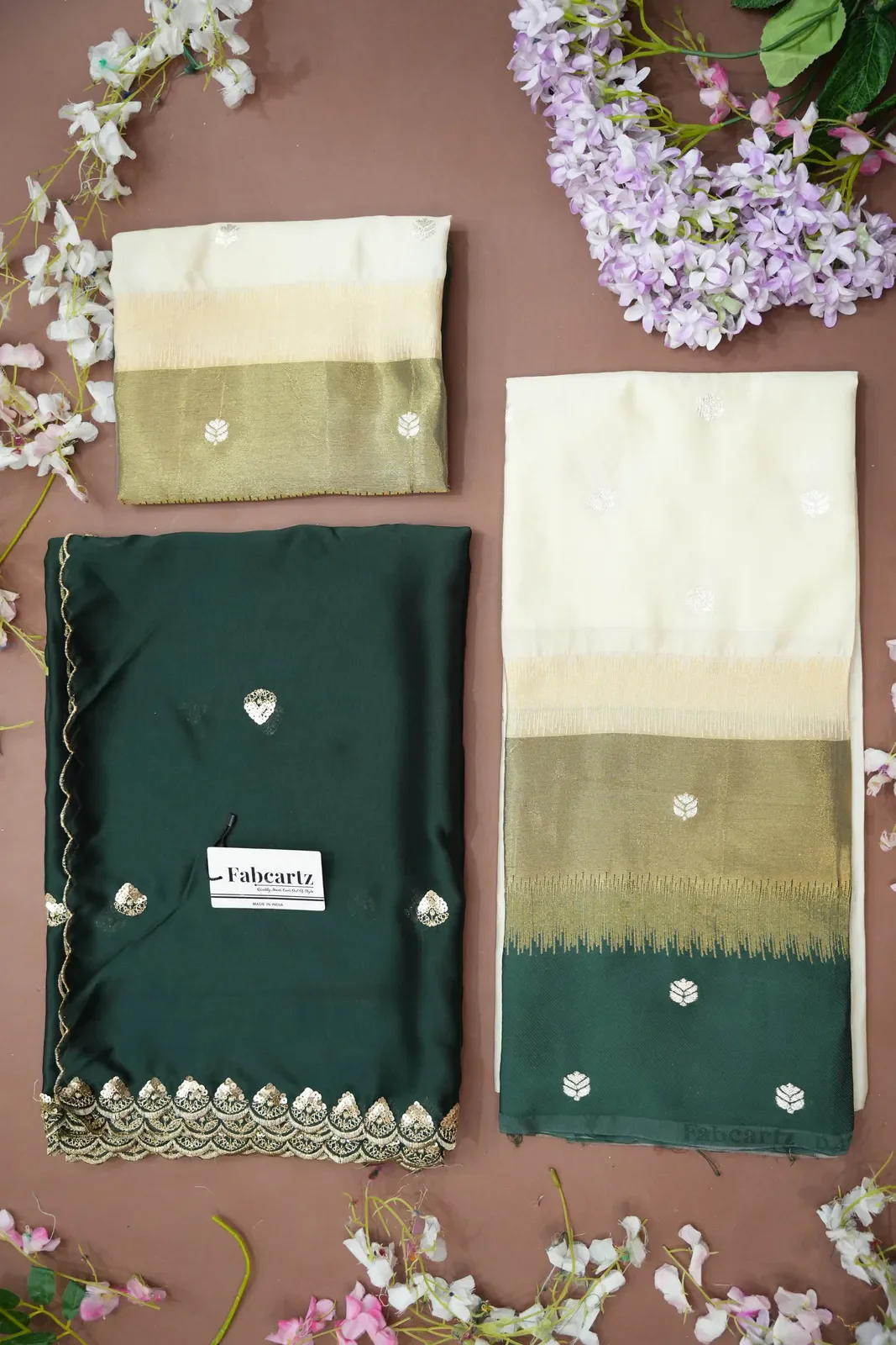 South Indian Festival Traditional Half Saree with Embroidered Blouse & Dupatta Adhira - Image 49