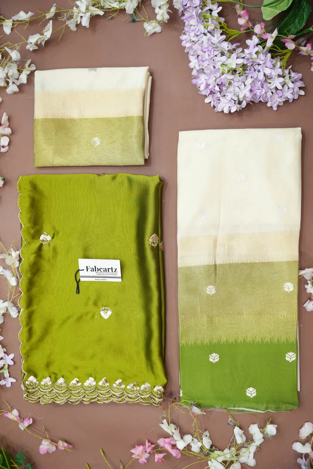 South Indian Festival Traditional Half Saree with Embroidered Blouse & Dupatta Adhira - Image 63