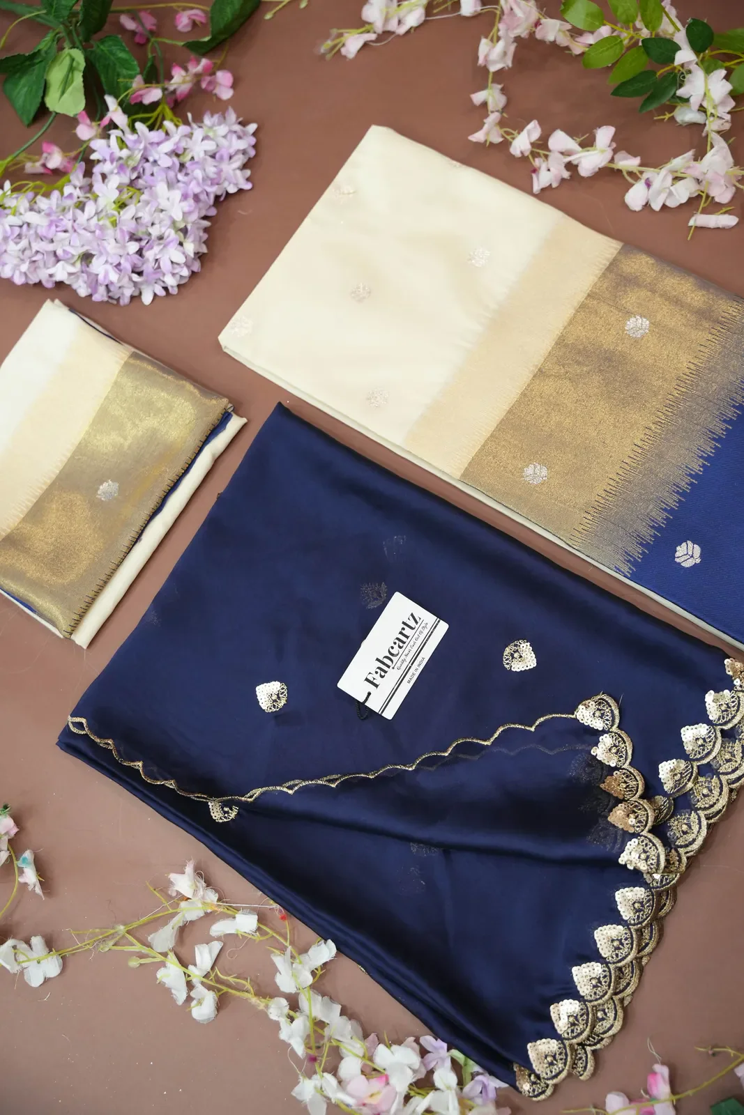 South Indian Festival Traditional Half Saree with Embroidered Blouse & Dupatta Adhira - Image 71