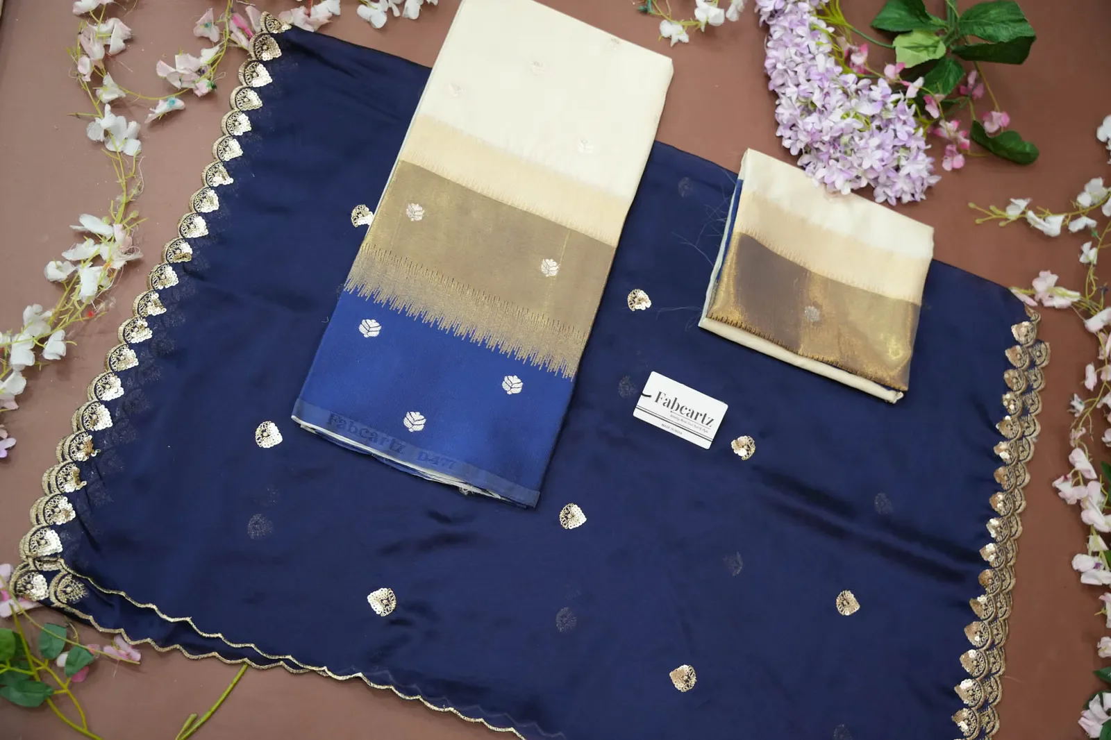 South Indian Festival Traditional Half Saree with Embroidered Blouse & Dupatta Adhira - Image 73