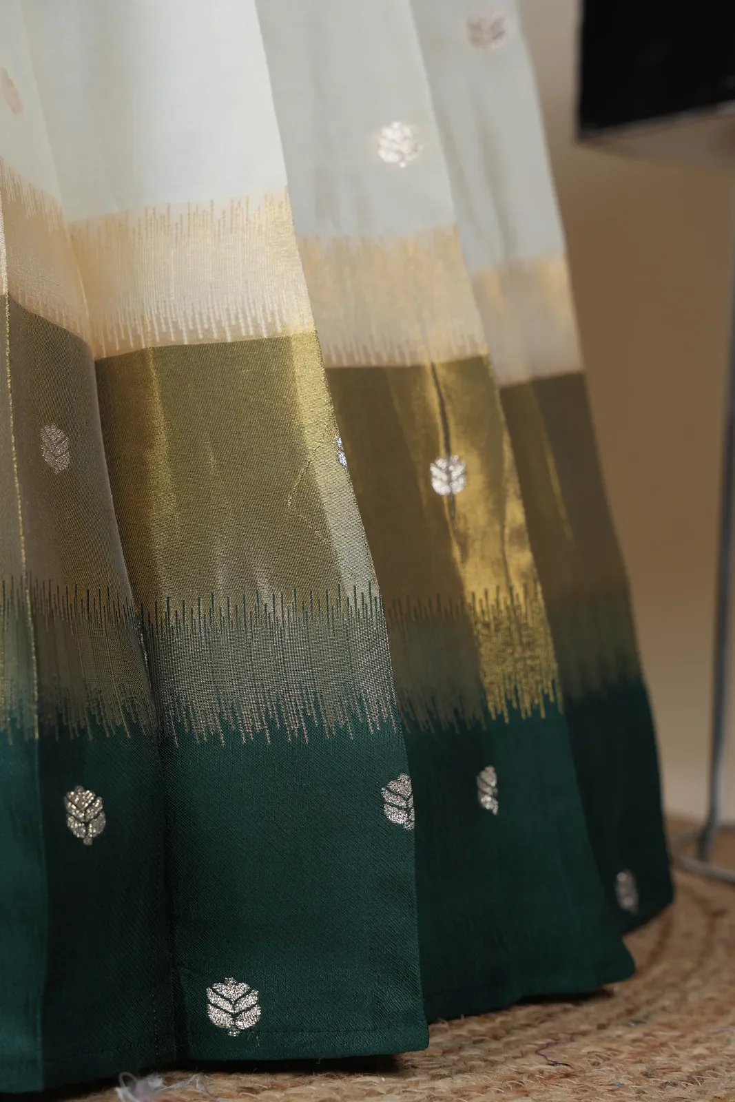 South Indian Festival Traditional Half Saree with Embroidered Blouse & Dupatta Adhira - Image 8