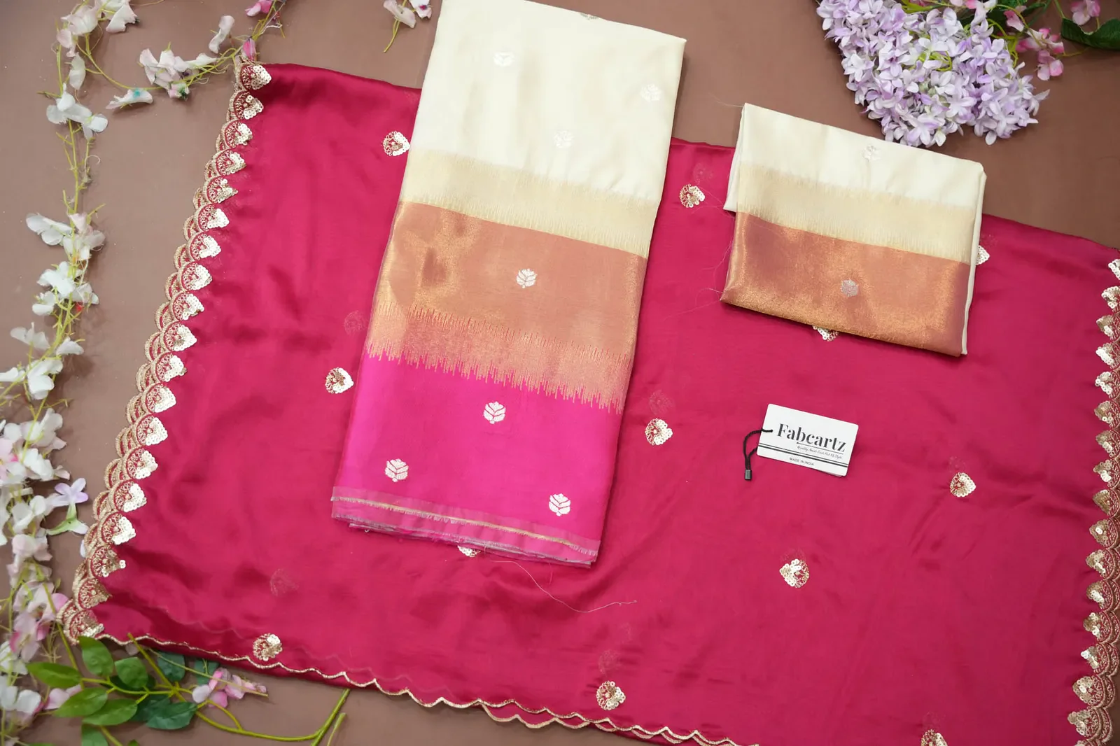 South Indian Festival Traditional Half Saree with Embroidered Blouse & Dupatta Adhira - Image 80