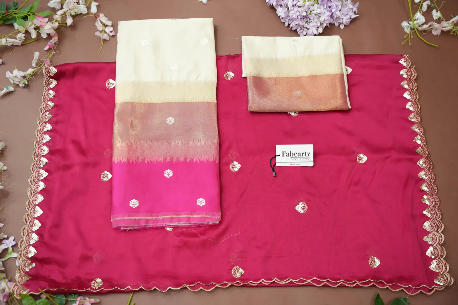 South Indian Festival Traditional Half Saree with Embroidered Blouse & Dupatta Adhira - Image 82