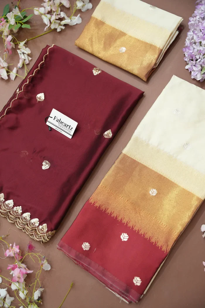 South Indian Festival Traditional Half Saree with Embroidered Blouse & Dupatta Adhira - Image 57