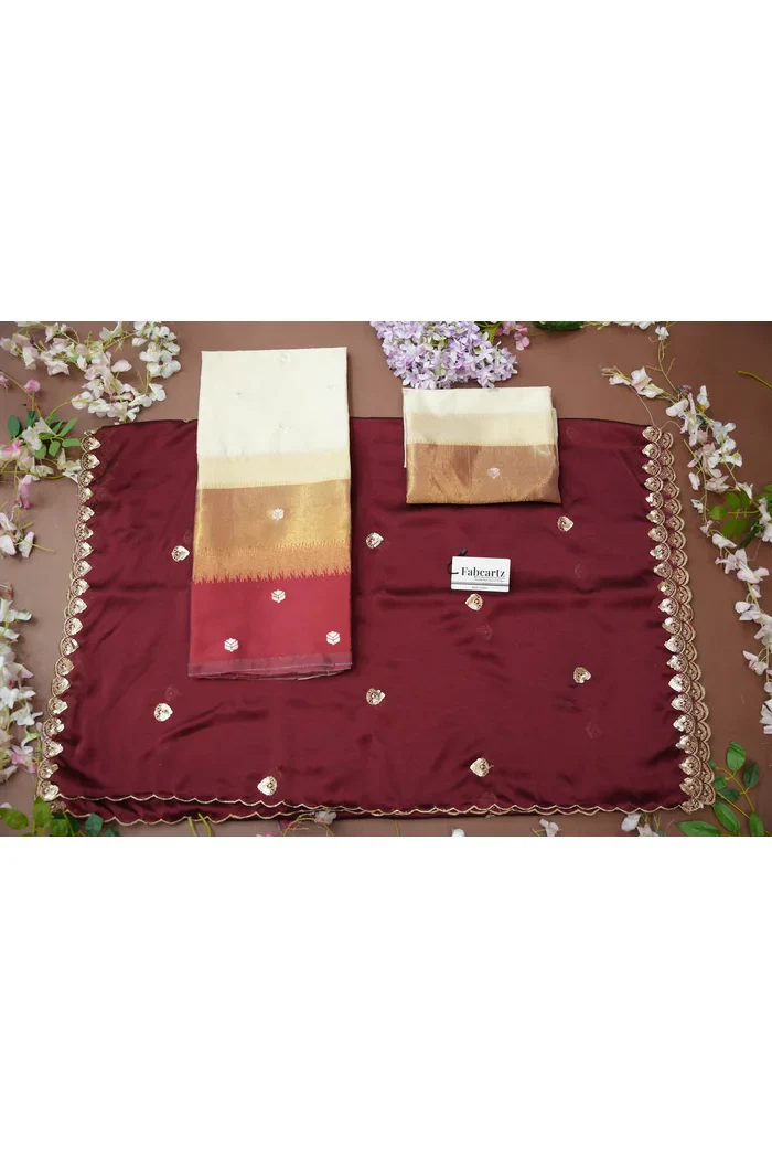 South Indian Festival Traditional Half Saree with Embroidered Blouse & Dupatta Adhira - Image 60