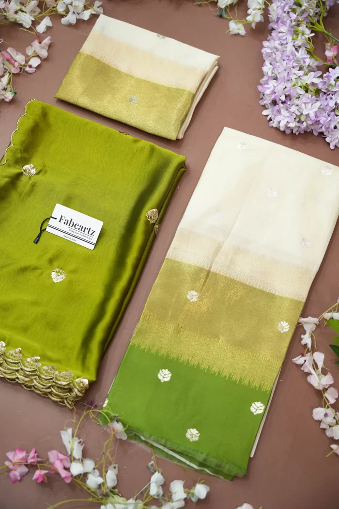 South Indian Festival Traditional Half Saree with Embroidered Blouse & Dupatta Adhira - Image 65
