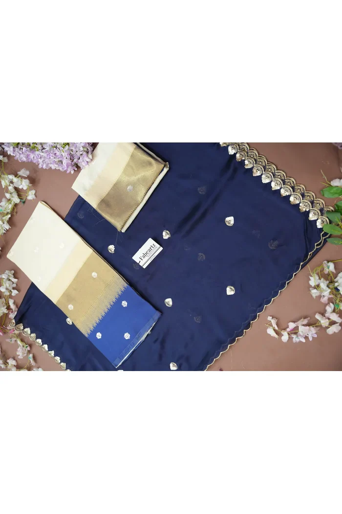 South Indian Festival Traditional Half Saree with Embroidered Blouse & Dupatta Adhira - Image 75
